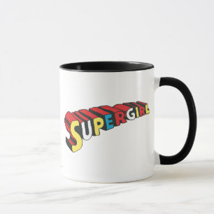 Färgfull Logotyp för supertjej Mugg