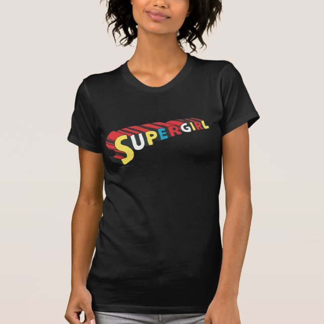 Färgfull Logotyp för supertjej Tee (Framsida)
