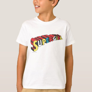 Färgfull Logotyp för supertjej Tee Shirt