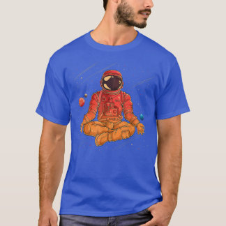 Färgfull Lotus Meditating astronaut Meditation Out T Shirt