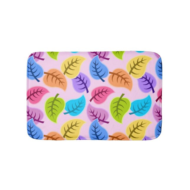 Färgfull Löv Mönster Badrumsmatta (Framsidan)