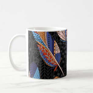 Färgfull ludd Mönster utan sjöbakgrund. Kaffemugg