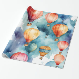 Färgfull Luftballong Mönster Presentpapper