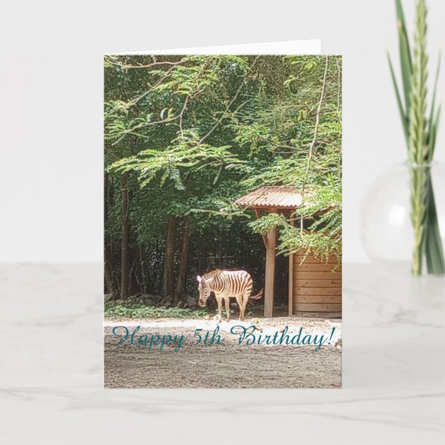 Färgfull, Lycklig 5:e födelsedagen, kort (Framsida)