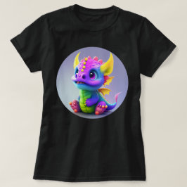 Färgfull Lycklig Baby Dragon T-Shirt