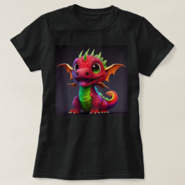 Färgfull Lycklig Baby-draken T Shirt