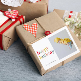 Färgfull Lycklig-Helgdag med foto Vykort