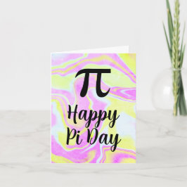 Färgfull Lycklig Pi Day Hälsning Kort