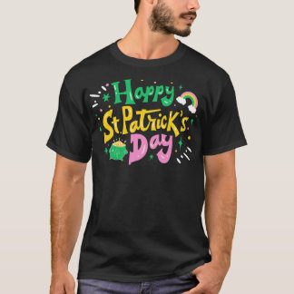 Färgfull Lycklig St patricks day med regnbåge och  T Shirt