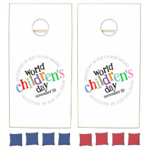 Färgfull Lycklig, världsbarndagen