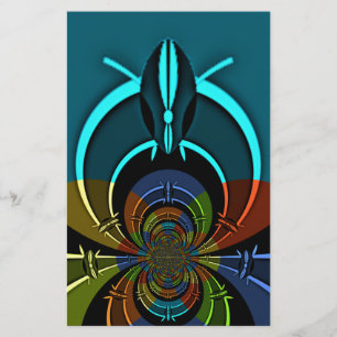 Färgfull Maasai Shield Design Brevpapper