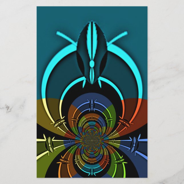 Färgfull Maasai Shield Design Brevpapper (Framsida)