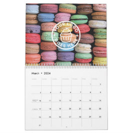 Färgfull Macaron-målning Kalender