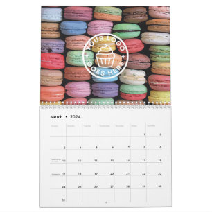 Färgfull Macaron-målning Kalender
