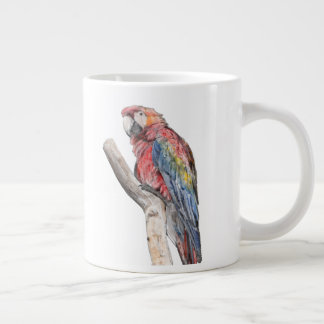 Färgfull Macaw Parrot Watercolor Jumbo Mugg