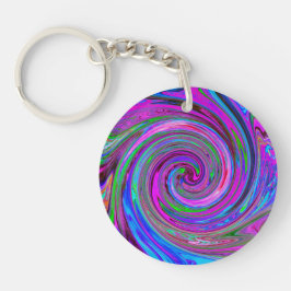 Färgfull Magenta Swirl Retro Abstract Design