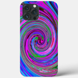 Färgfull Magenta Swirl Retro Abstract Design