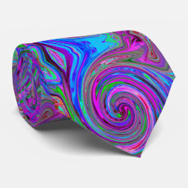 Färgfull Magenta Swirl Retro Abstract Design Slips