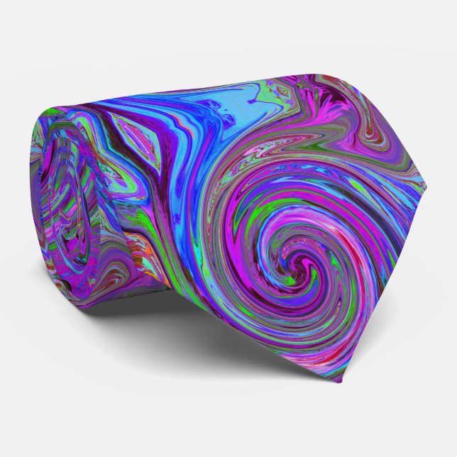 Färgfull Magenta Swirl Retro Abstract Design Slips (Rullad)