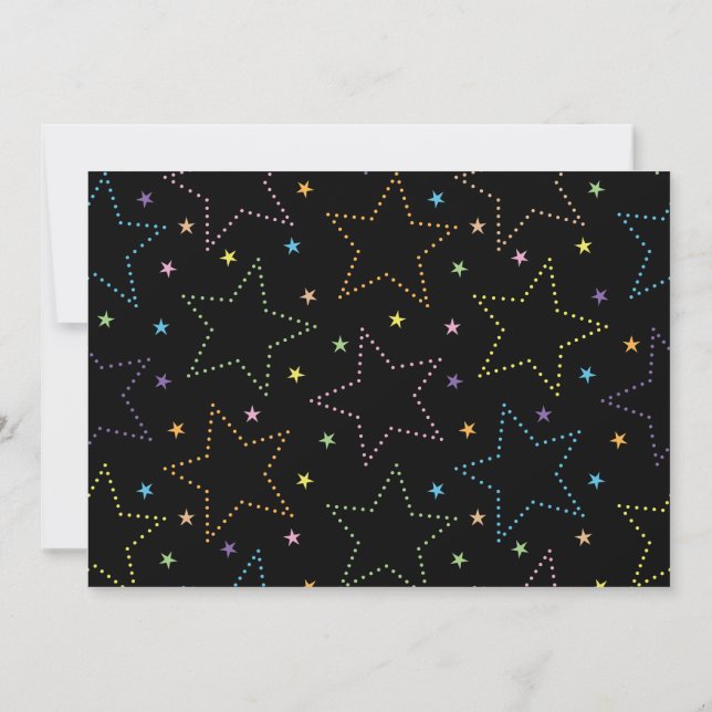 Färgfull Magic Starry Himmel Mönster Kort (Baksida)