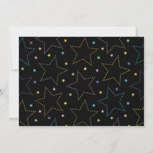 Färgfull Magic Starry Himmel Mönster Kort