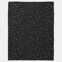 Färgfull Magic Starry Natten Himmel Mönster Fleecefilt