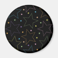 Färgfull Magic Starry Natten Himmel Mönster
