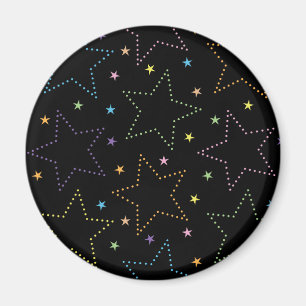 Färgfull Magic Starry Natten Himmel Mönster Magnet