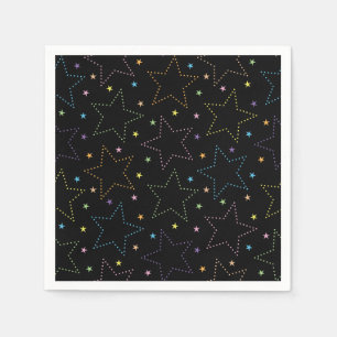 Färgfull Magic Starry Natten Himmel Mönster Pappersservett
