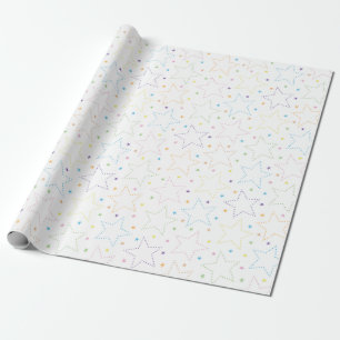 Färgfull Magic Starry Natten Himmel Mönster Presentpapper