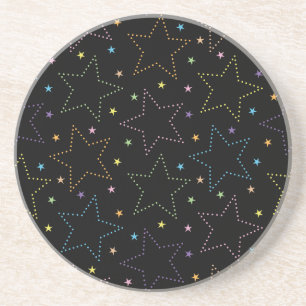 Färgfull Magic Starry Natten Himmel Mönster Underlägg