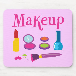 Färgfull makeup musmatta