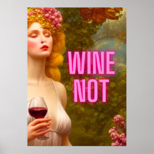 Färgfull Mamma-citattecken för Vin, Vin, inte åter Poster