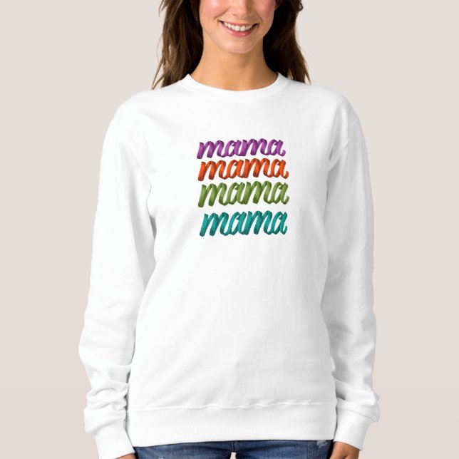 Färgfull Mamma för Mors dag T Shirt (Framsida)