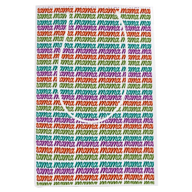 Färgfull Mamma Gift-tagg (Framsidan)