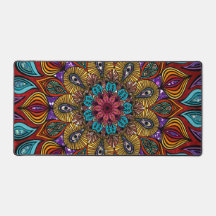 Färgfull Mandala Flower Zen Brown Roligt Coola Tri