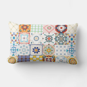 Färgfull Mandala/marockansk Tile Lumbar Pillow Lumbarkudde