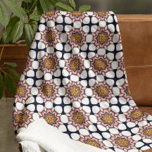 Färgfull Mandalinspirerad Blommigt Mosaic Mönster