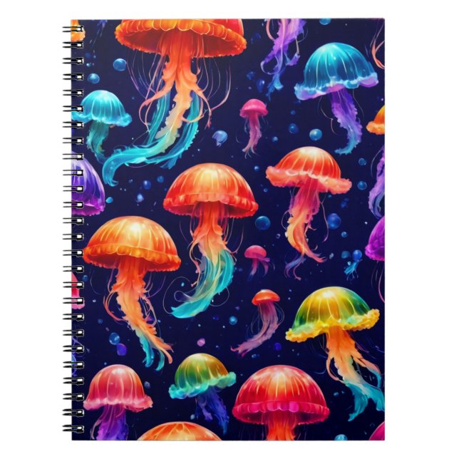 Färgfull maneter anteckningsbok (Framsidan)