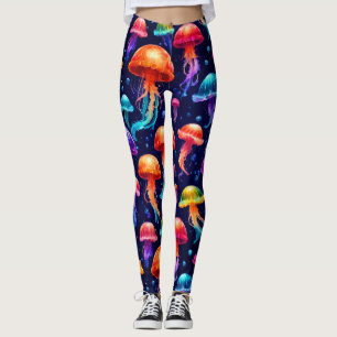 Färgfull maneter leggings