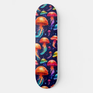 Färgfull maneter mini skateboard bräda 18,5 cm