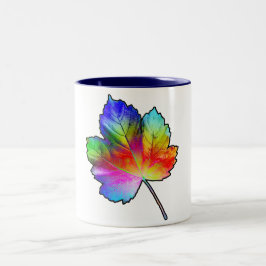 Färgfull maple Löv Två-Tonad Mugg