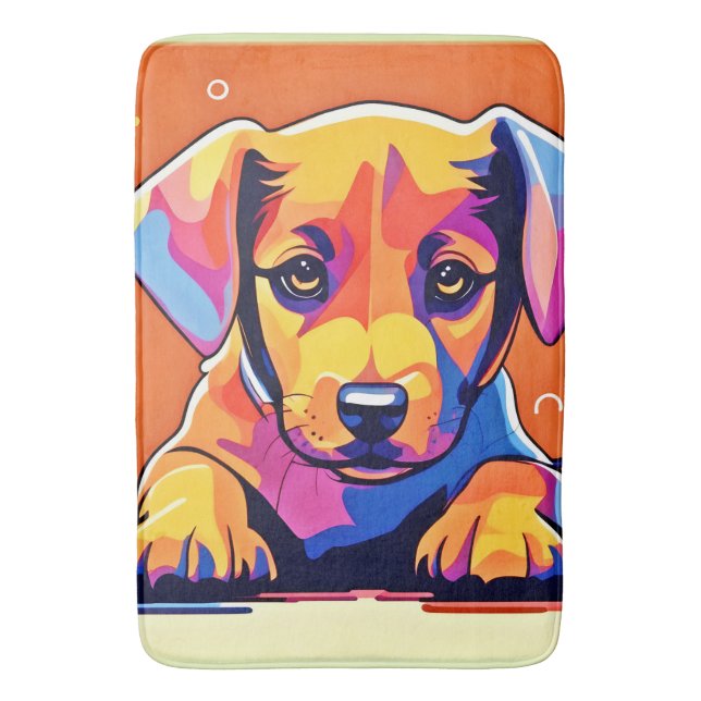 Färgfull marionettgrafik badrumsmatta (Framsidan (Vertikal))