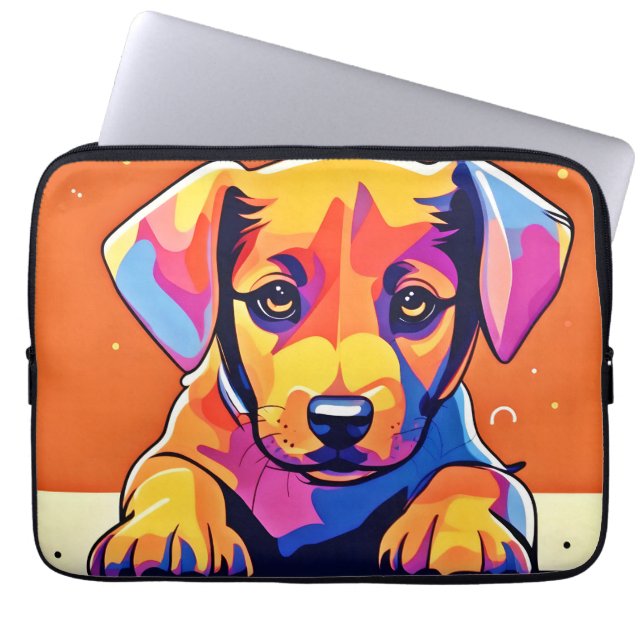 Färgfull marionettgrafik laptop fodral (Framsidan)