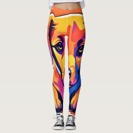 Färgfull marionettgrafik leggings