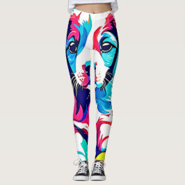 Färgfull marionettgrafik leggings