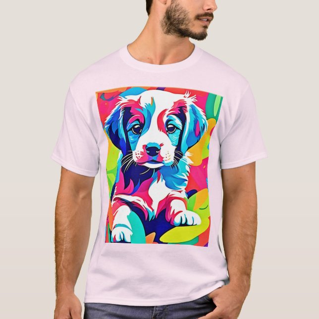 Färgfull marionettgrafik t shirt (Framsida)