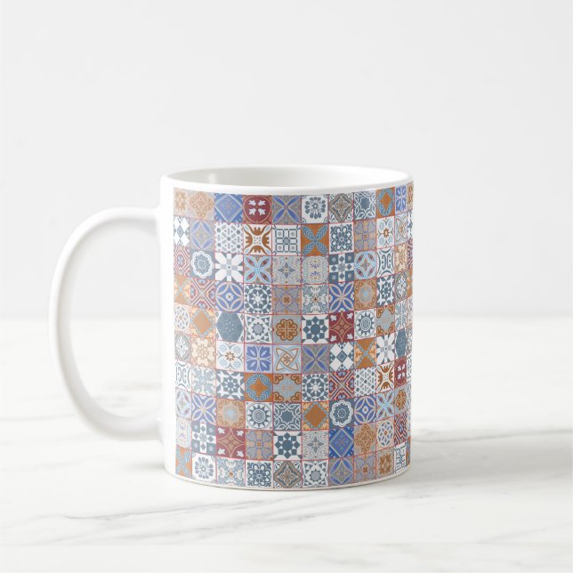 Färgfull marockansk panel kaffemugg (Vänster)