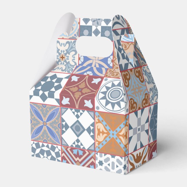 Färgfull marockansk panel presentaskar (Framsidan Sidan)