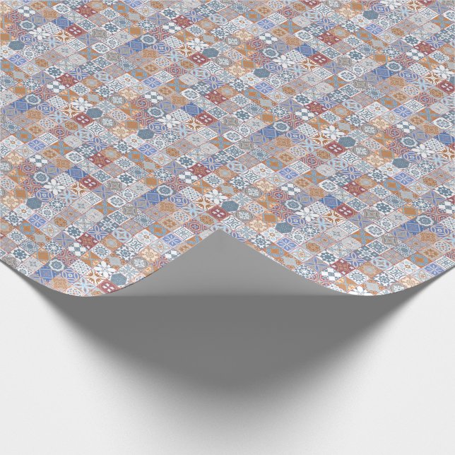 Färgfull marockansk panel presentpapper (Hörn)